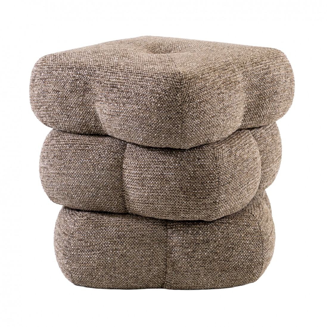 Taloro Swivel pouf taupe chenille