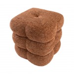 Taloro Swivel pouf terracotta chenille