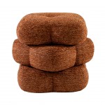 Taloro Swivel pouf terracotta chenille