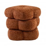 Taloro Swivel pouf terracotta chenille
