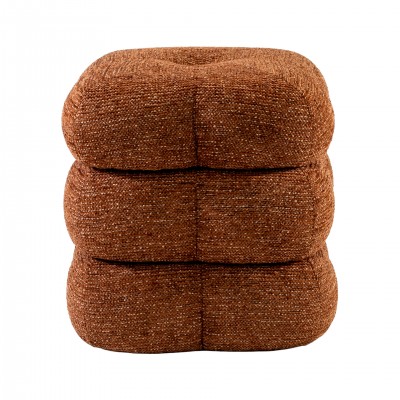 Taloro Swivel pouf terracotta chenille