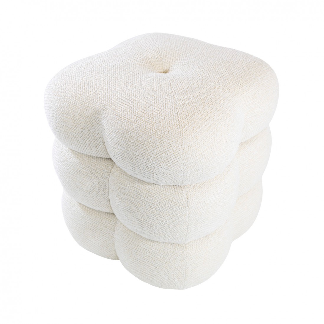 Taloro Swivel pouf ivory chenille