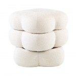 Taloro Swivel pouf ivory chenille
