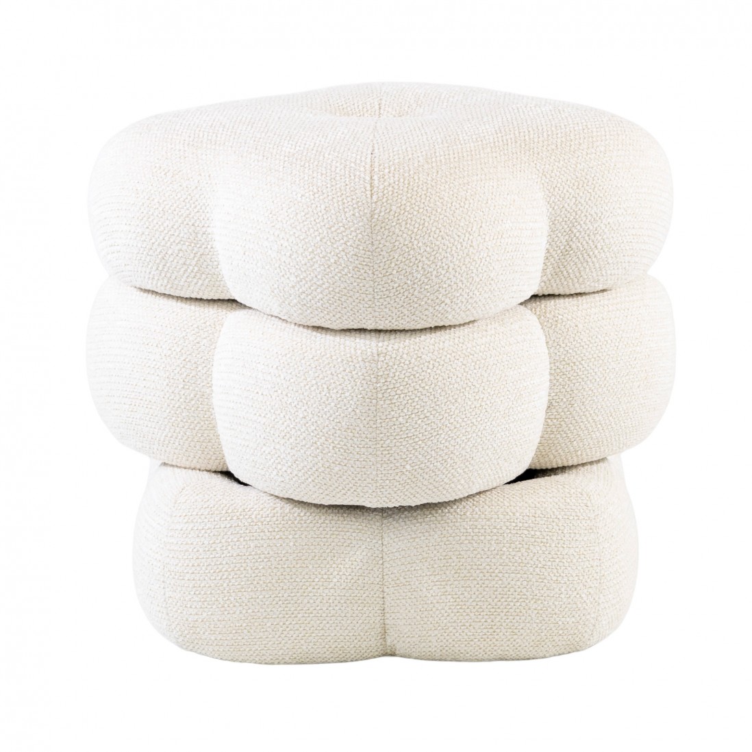 Taloro Swivel pouf ivory chenille