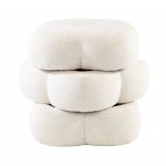 Taloro Swivel pouf ivory chenille