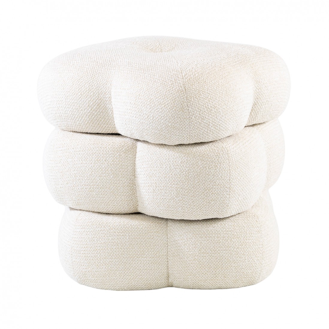 Taloro Swivel pouf ivory chenille