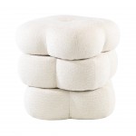 Taloro Swivel pouf ivory chenille