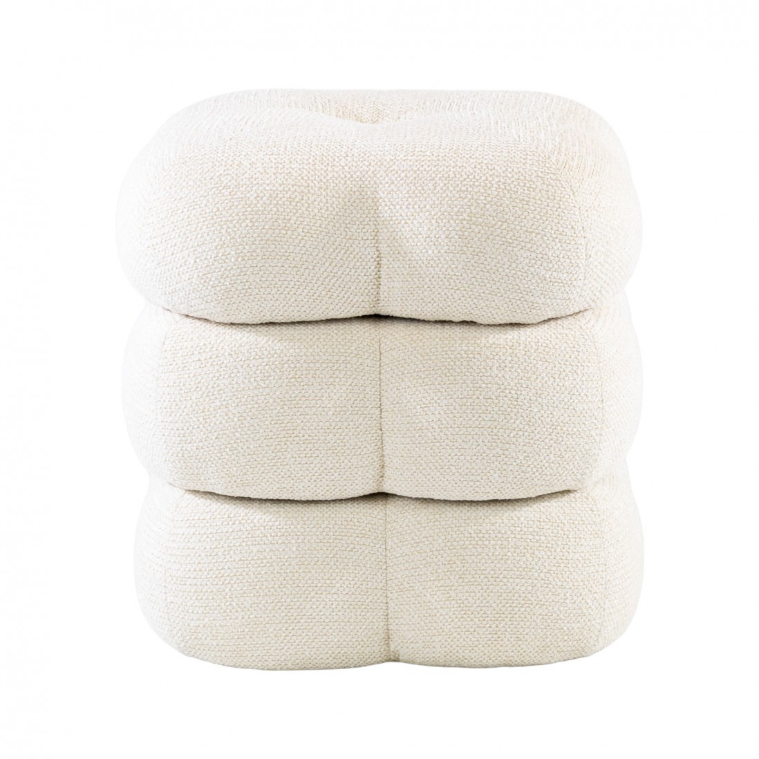 Taloro Swivel pouf ivory chenille