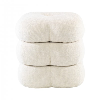 Taloro Swivel pouf ivory chenille