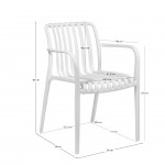 Bandol stackable outdoor chair white