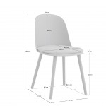 Calais PVC white chair with cushioned seat