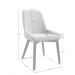 Cambrai chair orange fabric and solid ash wood frame