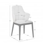 Nice chair beige boucl� fabric and solid oak frame