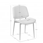 Sevres chair camel eco-leather, walnut veneer panels and black metal legs