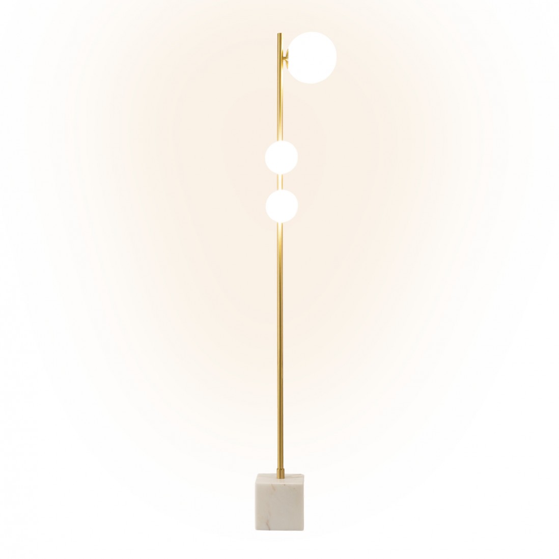 Bals floor lamp gold with marble base