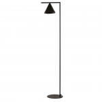 Studio floor lamp in metal with a sanded black finish