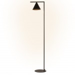 Studio floor lamp in metal with a sanded black finish