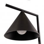 Studio floor lamp in metal with a sanded black finish