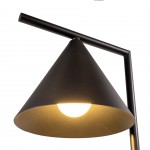 Studio floor lamp in metal with a sanded black finish