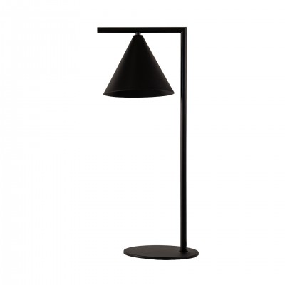 Studio table lamp in metal with a sanded black finish