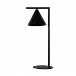 Studio table lamp in metal with a sanded black finish