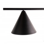Studio table lamp in metal with a sanded black finish