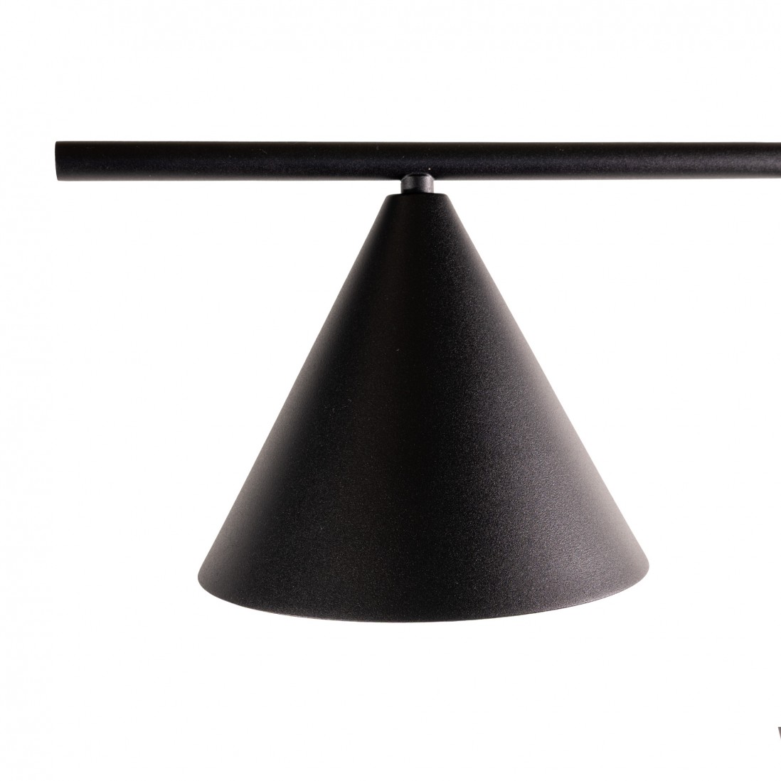 Studio table lamp in metal with a sanded black finish