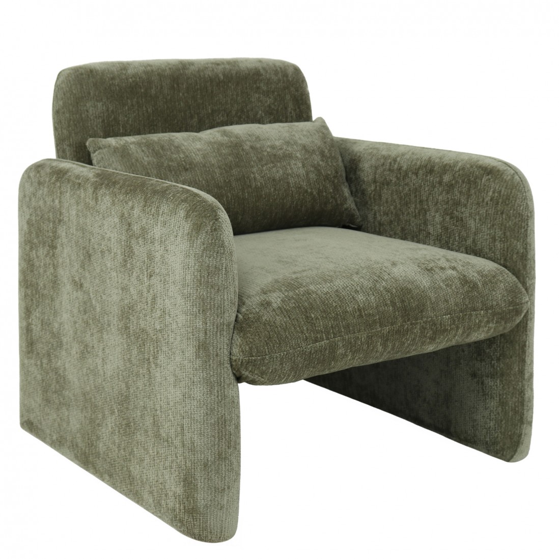Rubicon armchair in dry green chenille