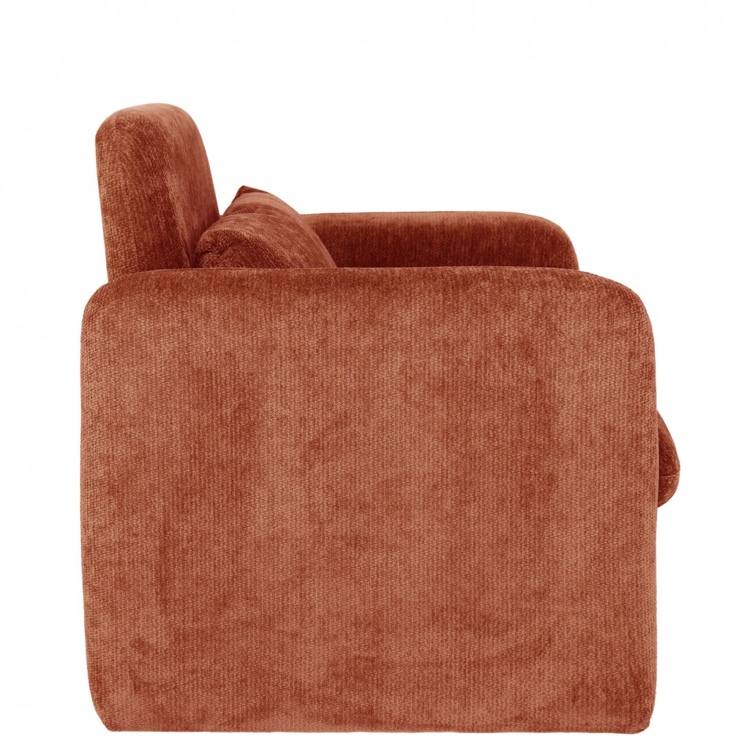 Rubicon armchair in orange/terracotta chenille