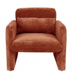 Rubicon armchair in orange/terracotta chenille