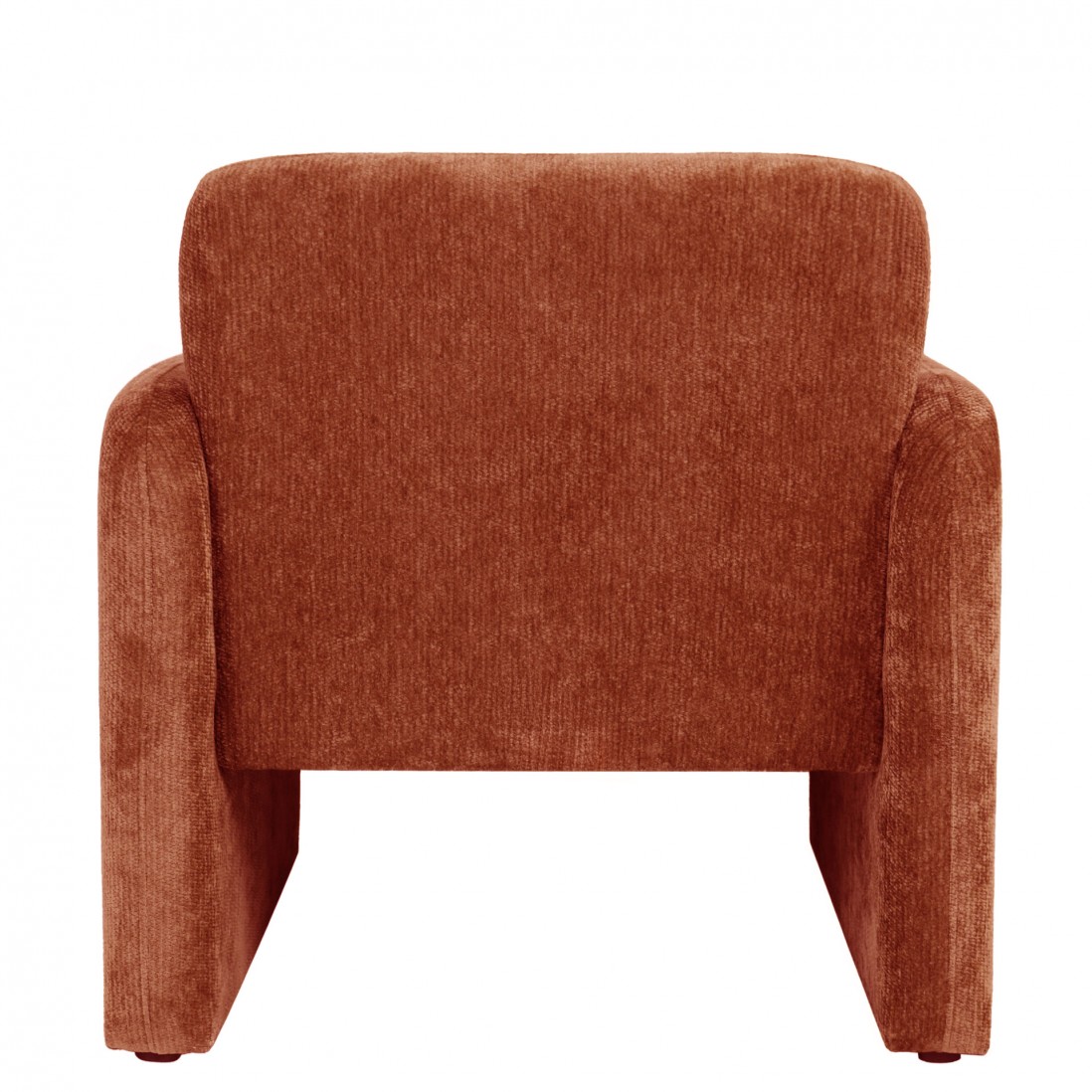 Rubicon armchair in orange/terracotta chenille