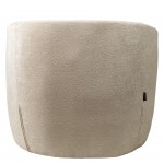 Swivel armchair Baltea in beige chenille