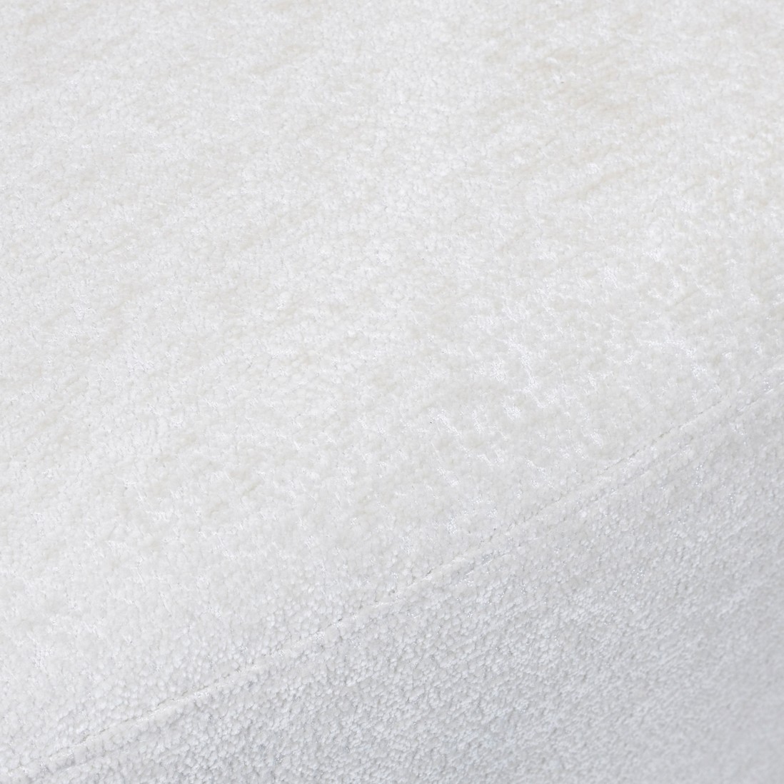 Swivel armchair Baltea in ivory chenille