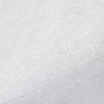 Swivel armchair Baltea in ivory chenille