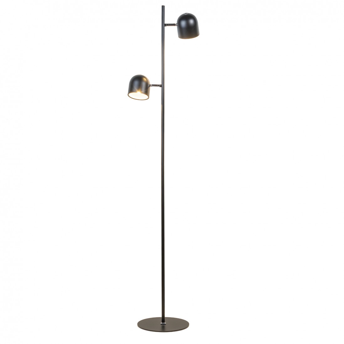 Pip black LED floor lamp, dimmable and adjustable