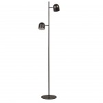 Pip black LED floor lamp, dimmable and adjustable