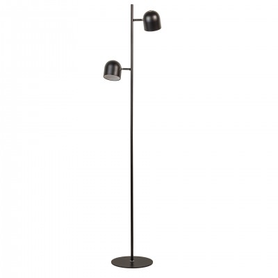 Pip black LED floor lamp, dimmable and adjustable