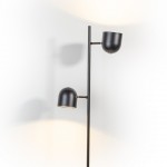 Pip black LED floor lamp, dimmable and adjustable