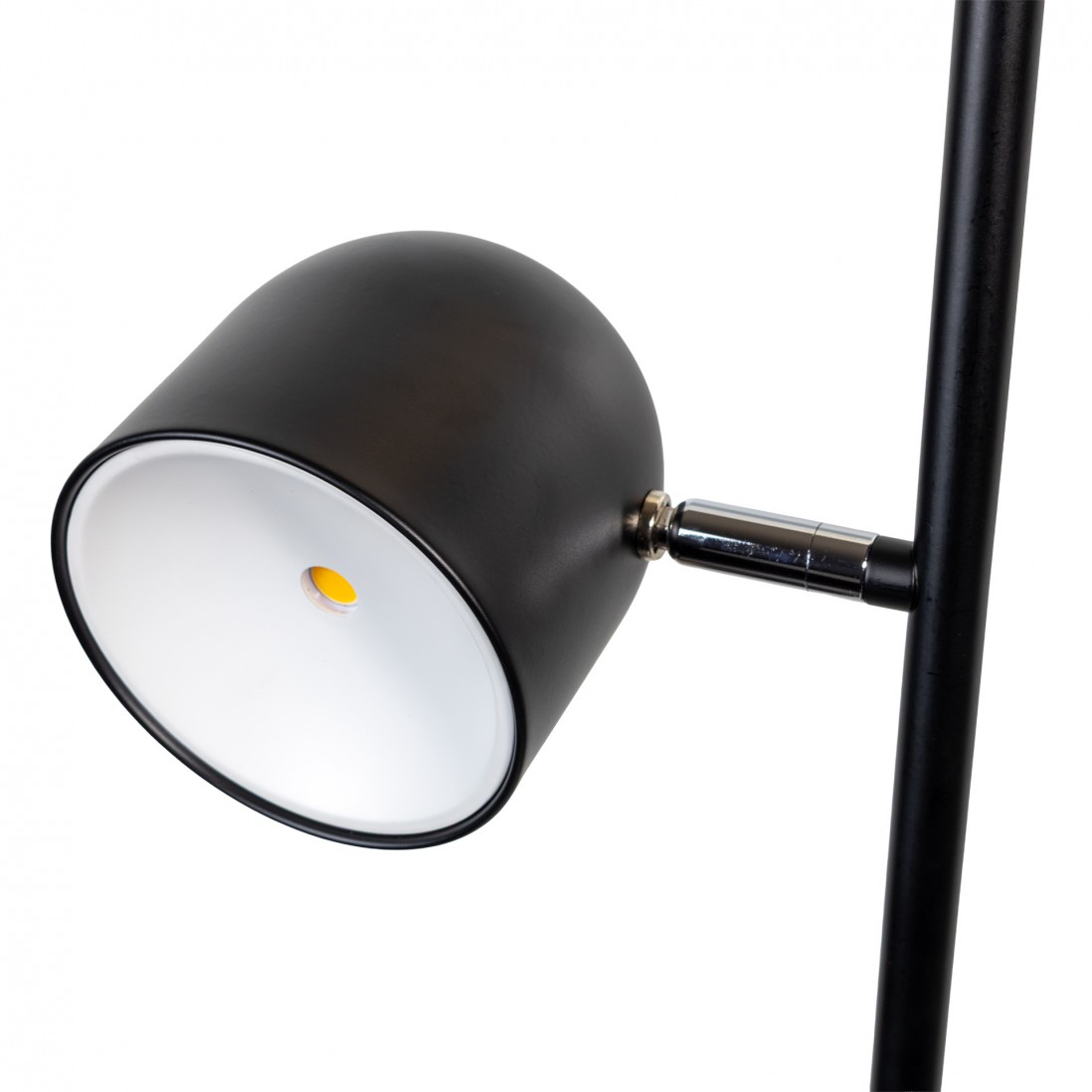 Pip black LED floor lamp, dimmable and adjustable