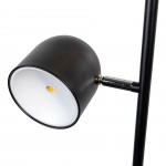 Pip black LED floor lamp, dimmable and adjustable