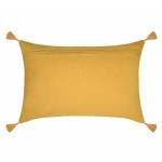 Emmy cushion mustard yellow double-sided with floral print 40 x 60 cm