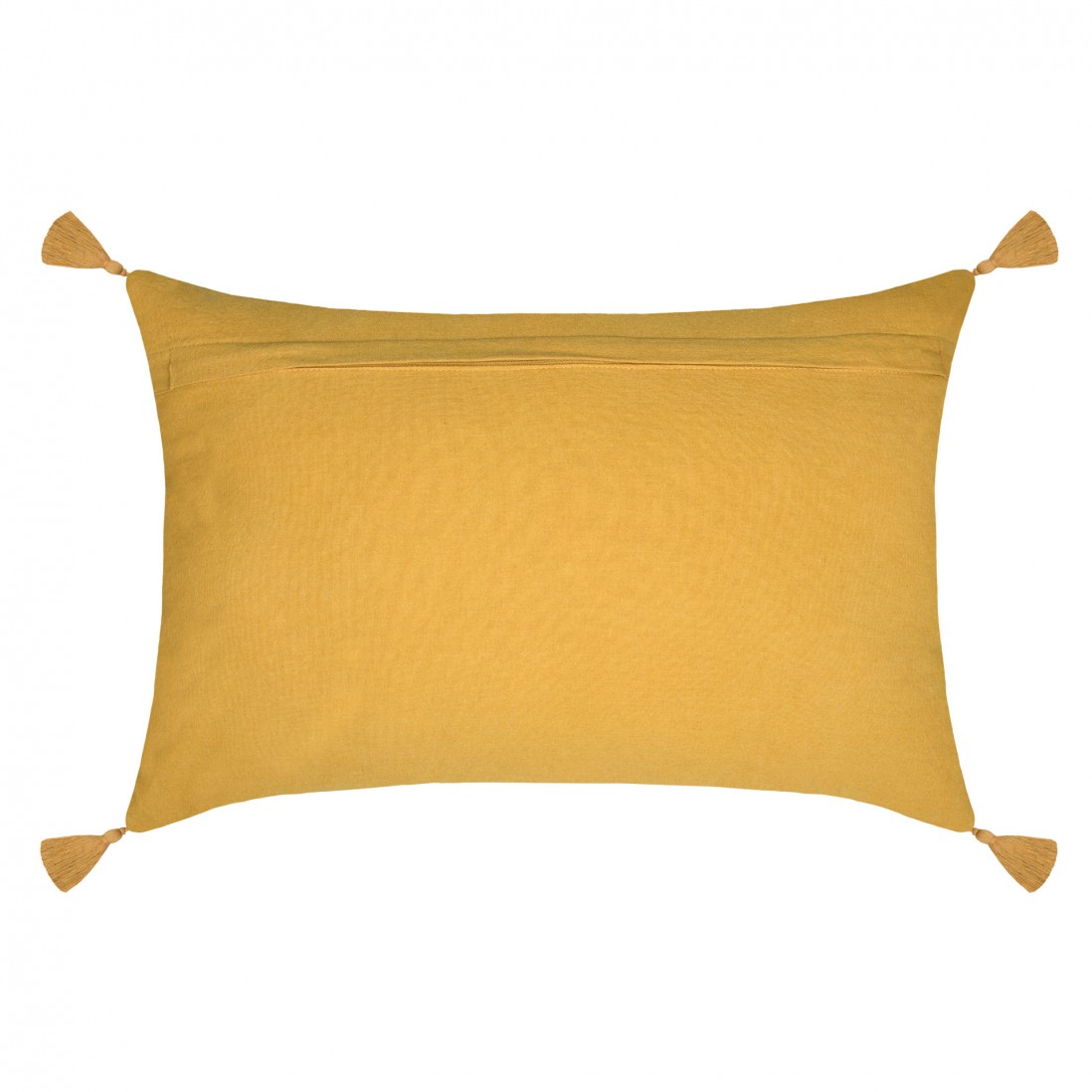 Emmy cushion mustard yellow double-sided with floral print 40 x 60 cm