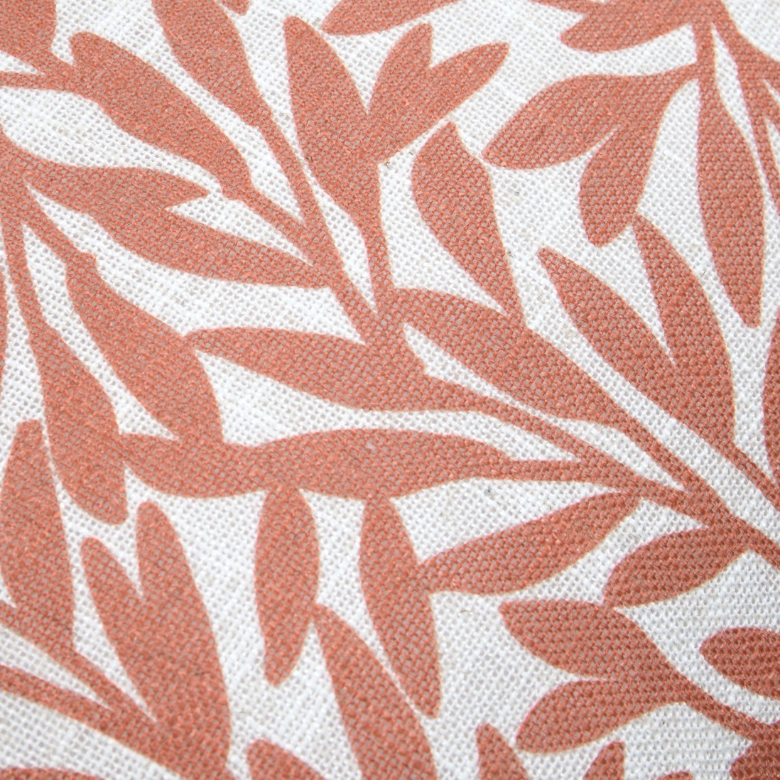 Antillia orange terracotta cushion with floral pattern 40 x 40 cm