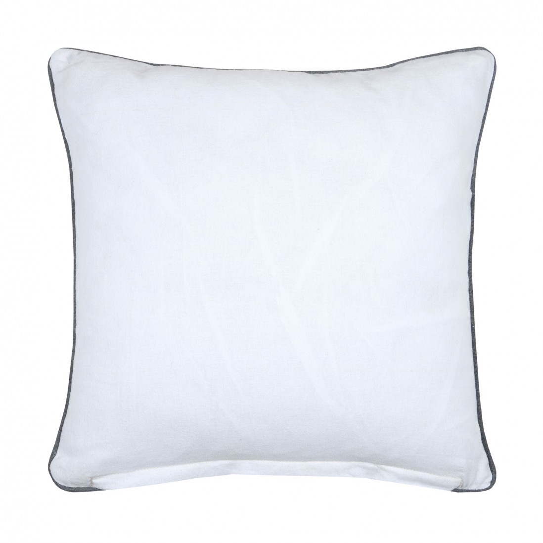 Milly yellow cushion with floral pattern and embroidery details 45 x 45 cm