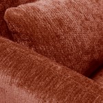 Rubicon armchair in orange/terracotta chenille