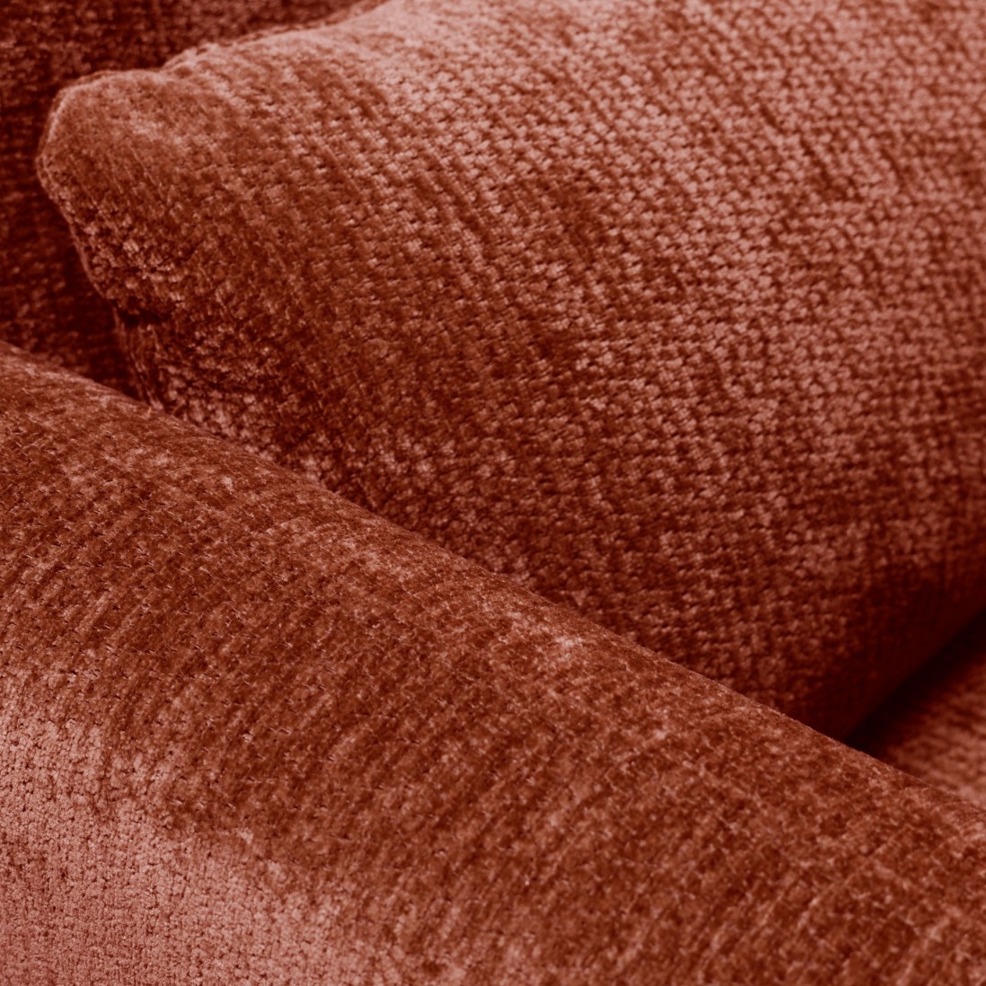 Rubicon armchair in orange/terracotta chenille