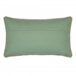 Cambodge Coj�n 005 with green tropical motifs and golden mandala 100% cotton 30 x 50 cm