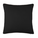 Sapajou cushion black double-sided with monkey and leaf design 50 x 50 cm