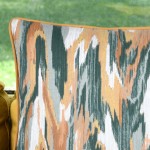 Almofada Zita dupla face em algod�o multicolor com padr�o abstrato 30 x 50 cm