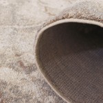 Abstract area rug Corfu 57721 in beige brown and blue